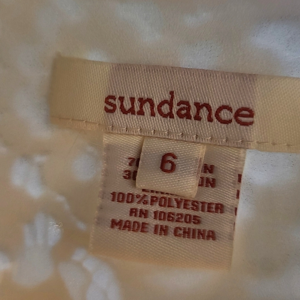 Sundance Cream Lace Floral Embroidered Sleeveless Maxi Dress Boho Wedding Size 6 - Picture 5 of 8